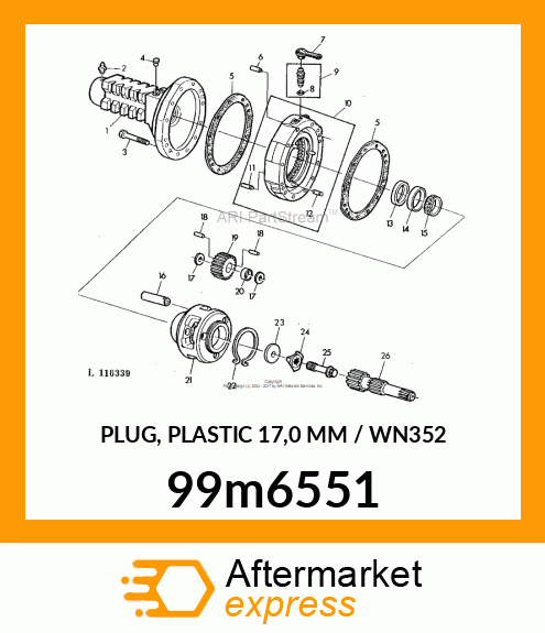 PLUG, PLASTIC 17,0 MM / WN352 99m6551