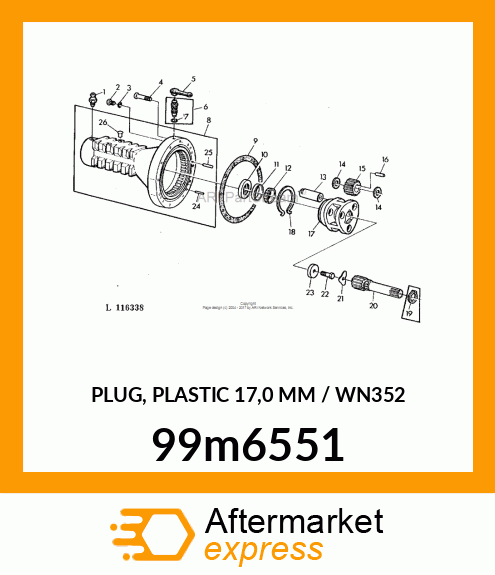 PLUG, PLASTIC 17,0 MM / WN352 99m6551