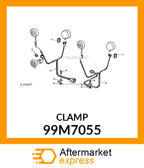 CLAMP AND CLIP, TUBE OR WIRE 99M7055