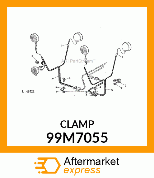 CLAMP AND CLIP, TUBE OR WIRE 99M7055