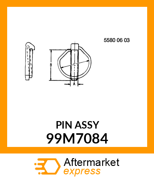 Spare part 99M7084 + PIN, SPRING LOCKING, QUICK LOCK