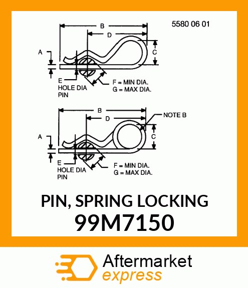 PIN, SPRING LOCKING 99M7150