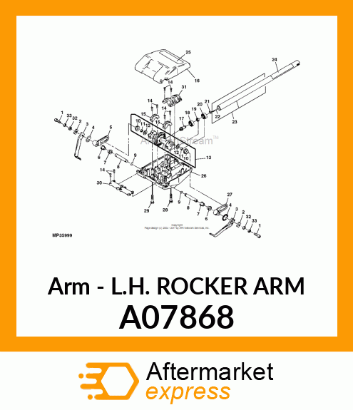 Arm - L.H. ROCKER ARM A07868