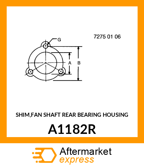 SHIM,FAN SHAFT REAR BEARING HOUSING A1182R