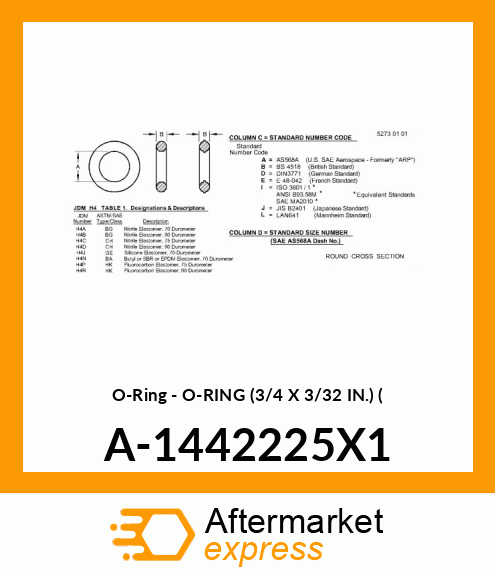 O-Ring - O-RING (3/4 X 3/32 IN.) ( A-1442225X1