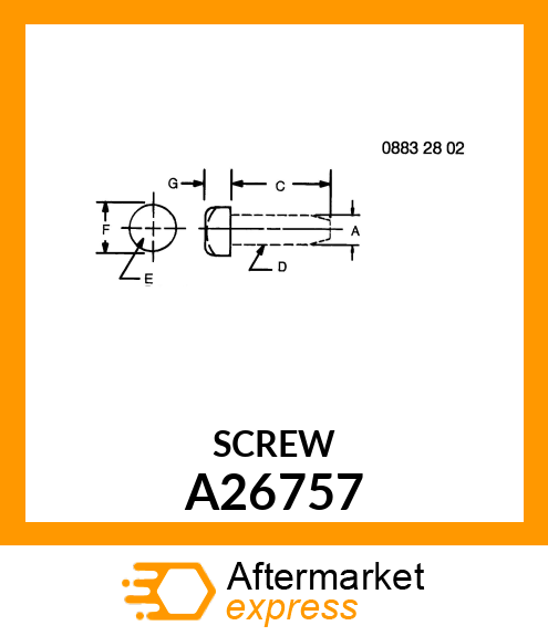 SELF TAPPING SCREW A26757