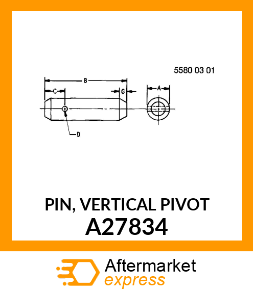 PIN, VERTICAL PIVOT A27834