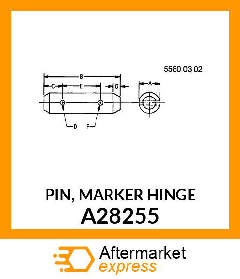 PIN, MARKER HINGE A28255