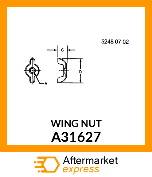 #6 WING NUT A31627