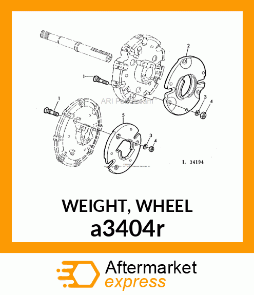 WEIGHT, WHEEL a3404r