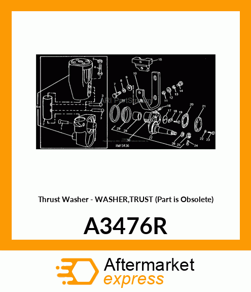 Thrust Washer - WASHER,TRUST (Part is Obsolete) A3476R