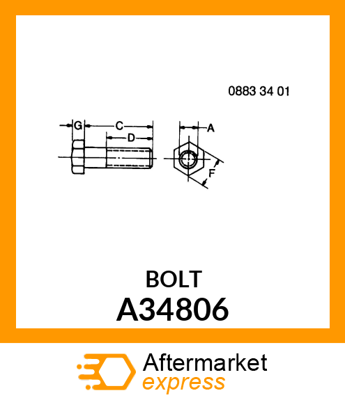 BOLT, ADJUSTING A34806