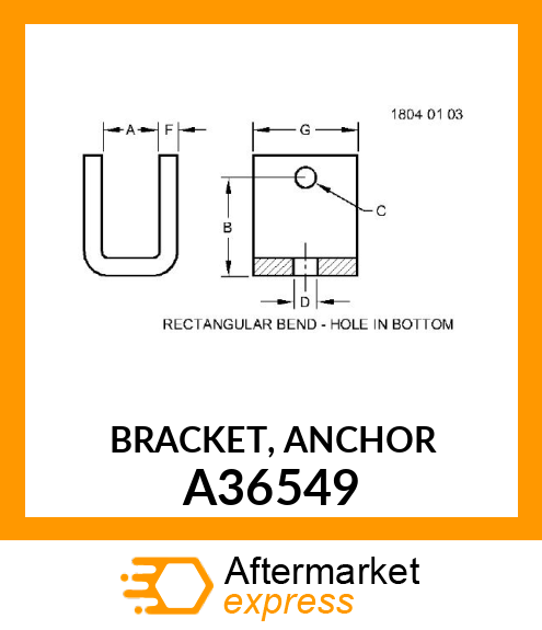 BRACKET, ANCHOR A36549