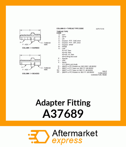 Adapter Fitting A37689
