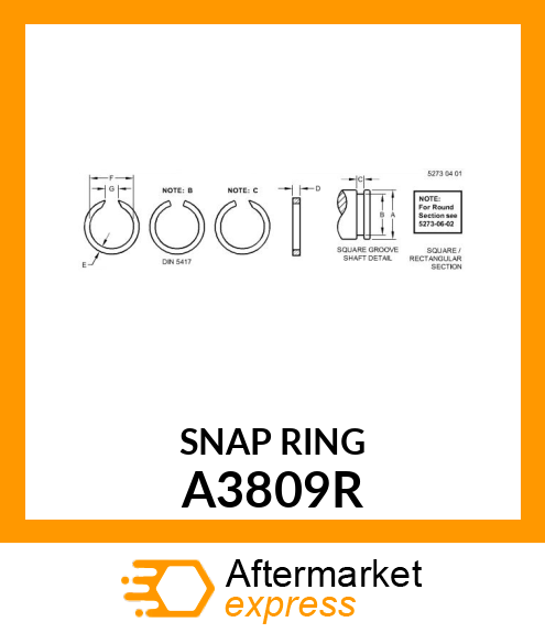 Snap Ring A3809R