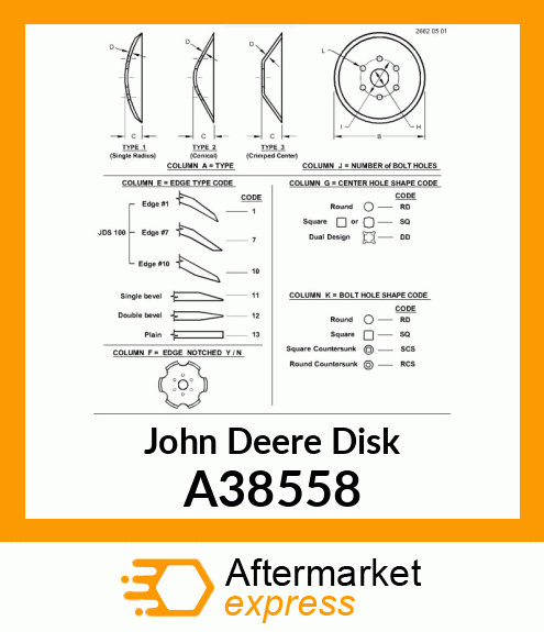 BLADE, DISK 406MM SOLID SPH A38558