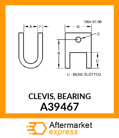 CLEVIS, BEARING A39467
