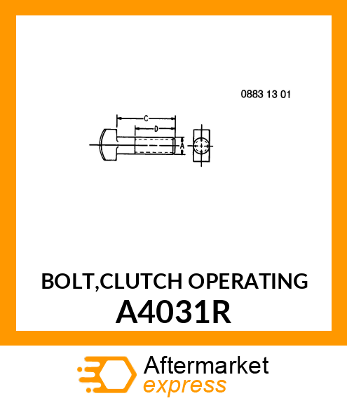 BOLT,CLUTCH OPERATING A4031R