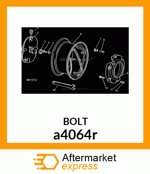 BOLT,SPECIAL SQUARE a4064r