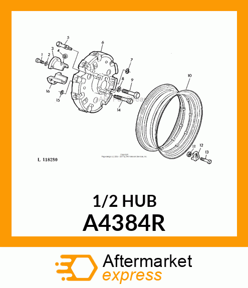 HALF SLEEVE, SLEEVE, DRIVE WHEEL, P A4384R