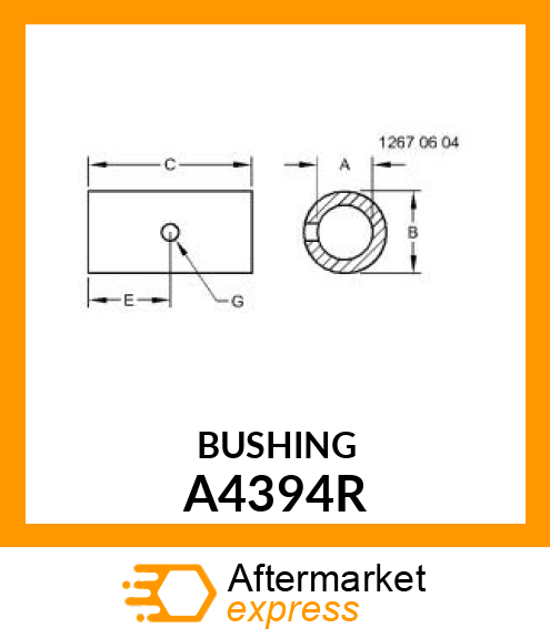 BUSHING,MAIN BEARING,RH A4394R