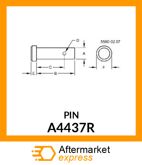 PIN,SPECIAL HEADED,PLATED A4437R