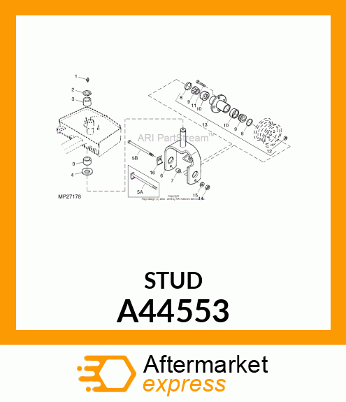 BOLT, WHEEL A44553