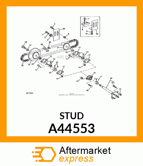 BOLT, WHEEL A44553