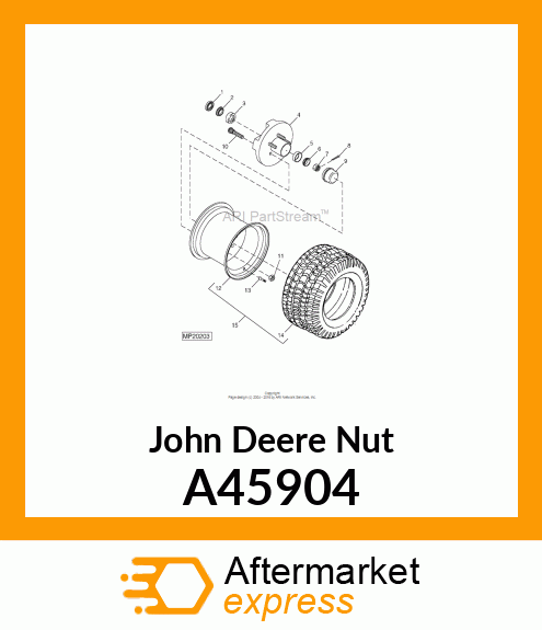 NUT, WHEEL BOLT A45904