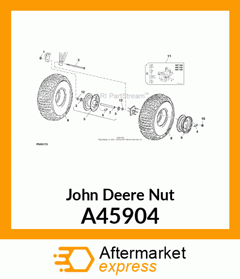 NUT, WHEEL BOLT A45904