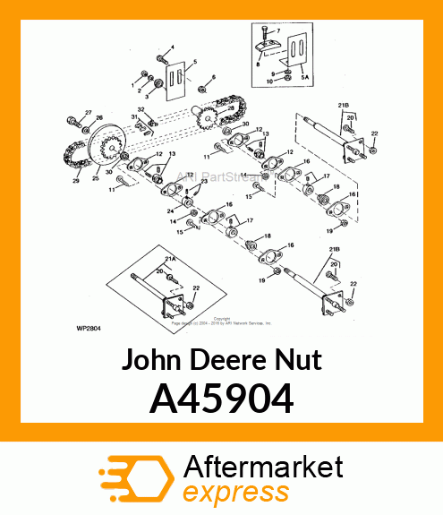 NUT, WHEEL BOLT A45904