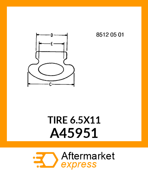 TIRE, RUBBER A45951