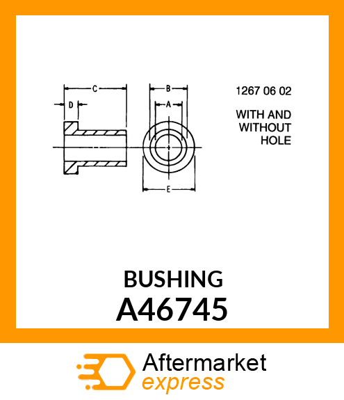 BUSHING, SHOULDERED A46745