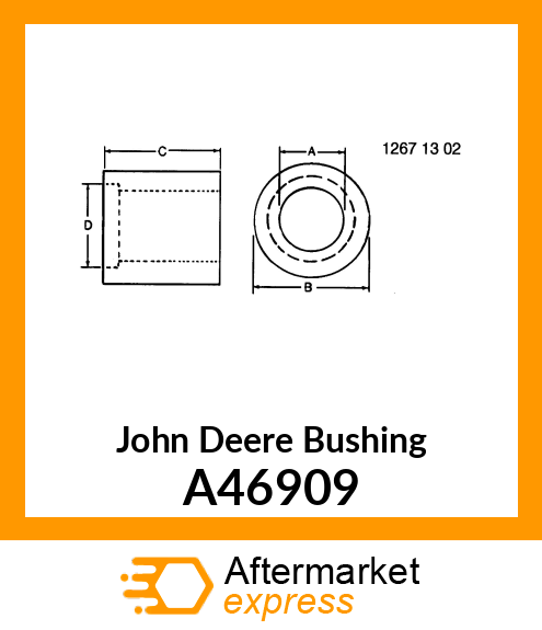 BUSHING, WHEEL ARM PIVOT A46909