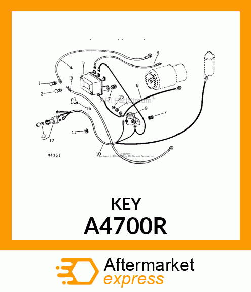 KEY, PART HAS SUB A4700R