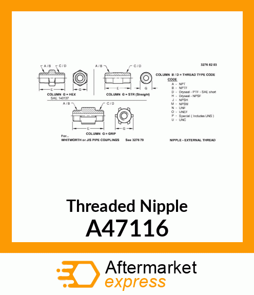 Threaded Nipple A47116