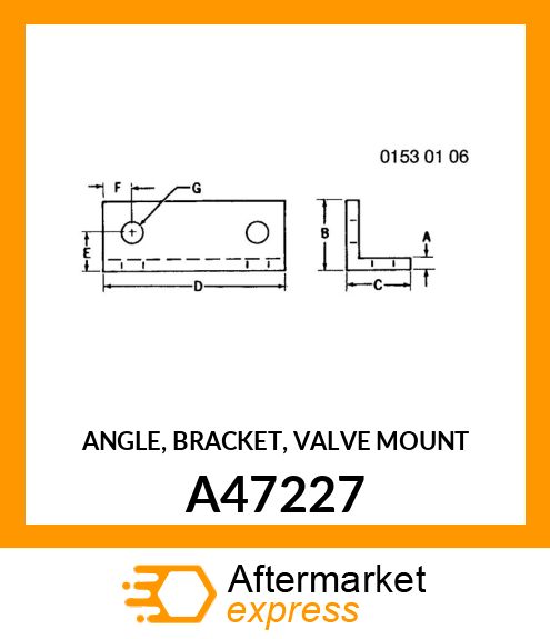 ANGLE, BRACKET, VALVE MOUNT A47227