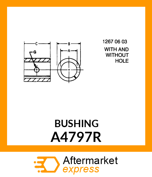 BUSHING, PARTS A4797R