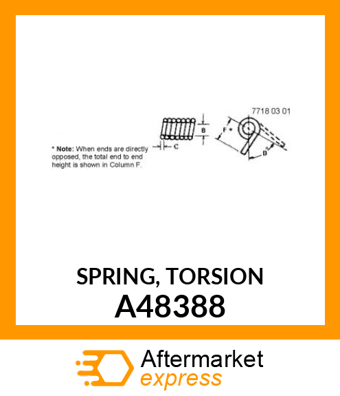 SPRING, TORSION A48388