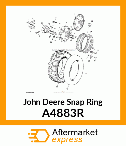 SNAP RING, SPECIAL RETAINING A4883R