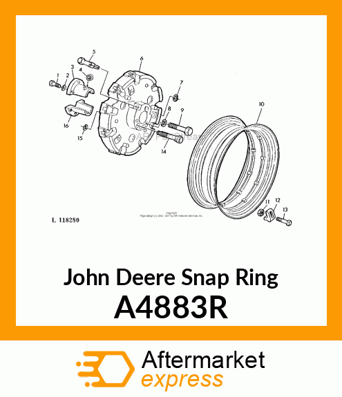 SNAP RING, SPECIAL RETAINING A4883R