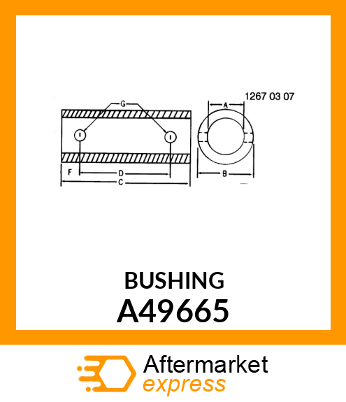 BUSHING, DRILLSHAFT COUPLER A49665