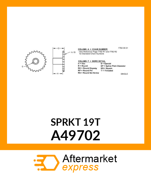 Chain Sprocket A49702