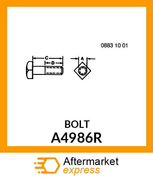 BOLT,SQUARE A4986R