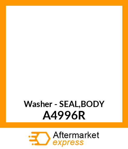 Washer - SEAL,BODY A4996R