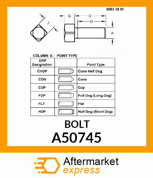 Bolt A50745