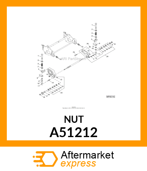 LOCKNUT, HEX DEFLECTED THD M10 A51212