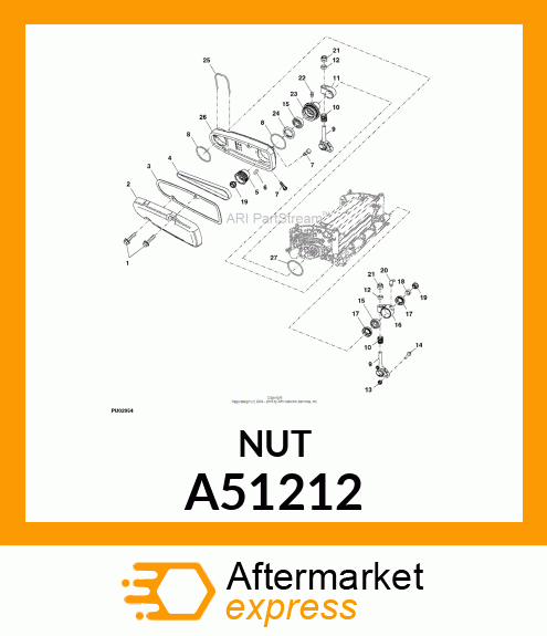 LOCKNUT, HEX DEFLECTED THD M10 A51212