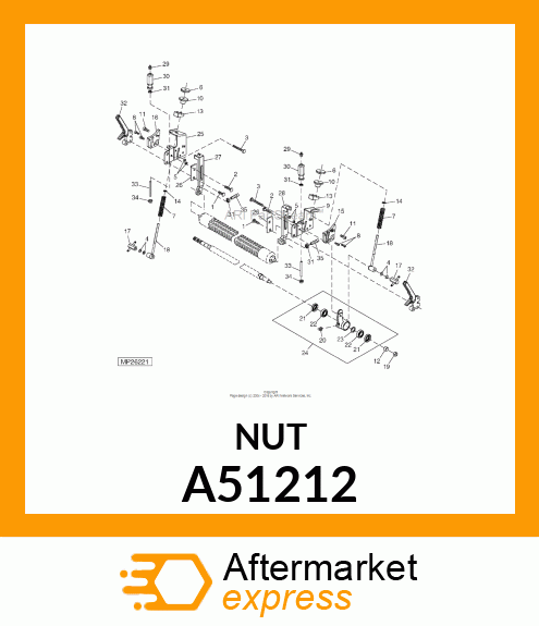 LOCKNUT, HEX DEFLECTED THD M10 A51212