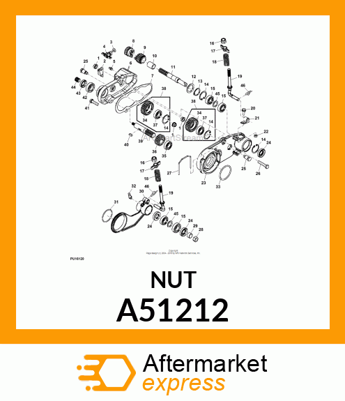 LOCKNUT, HEX DEFLECTED THD M10 A51212